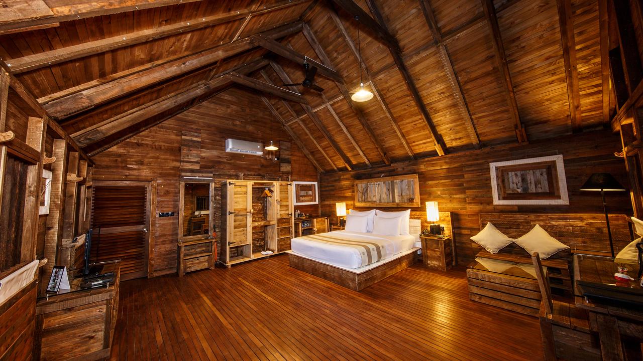 Wooden chalet interior