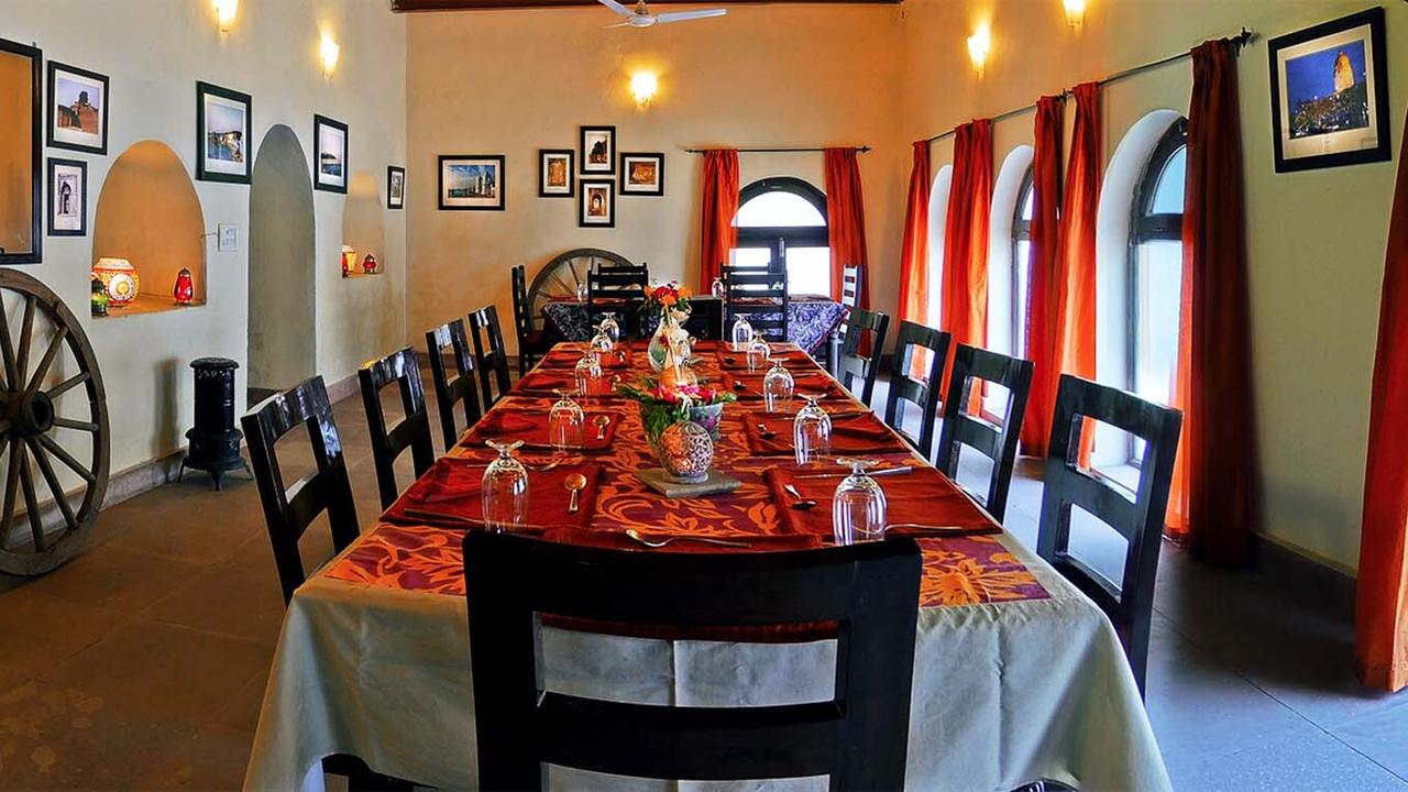 Dining room at Chambal Safari Lodge