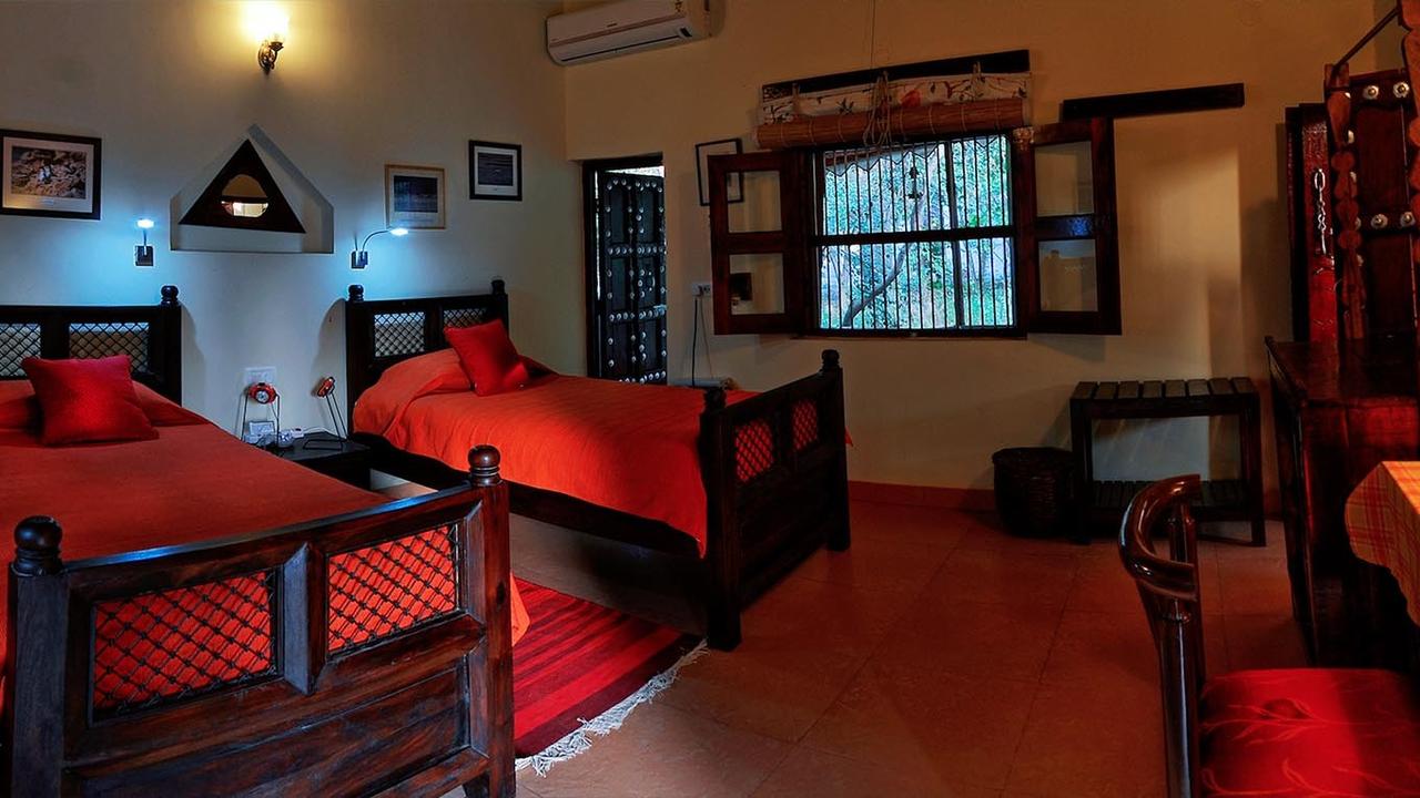 Twin room at Chambal Safari Lodge