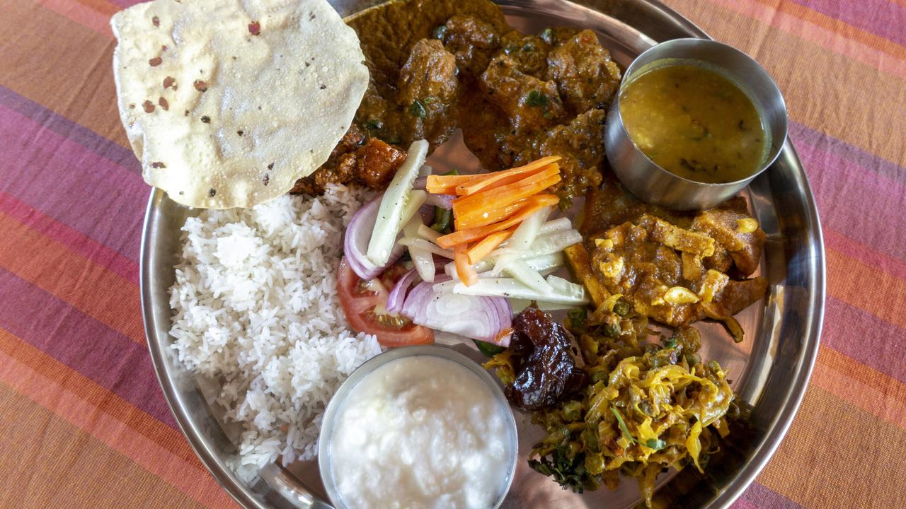 Plate of Indian food