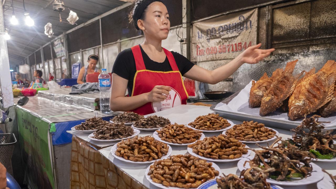 Food stall in Laos