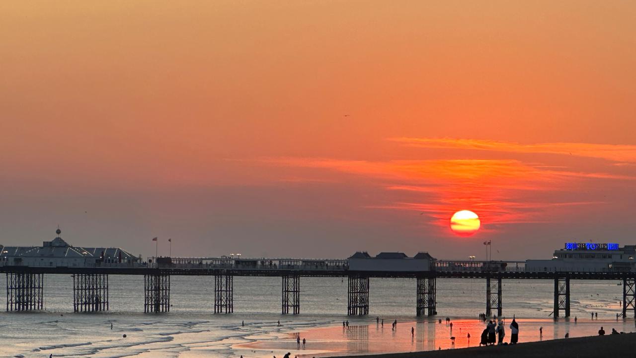 Brighton, UK at sunset